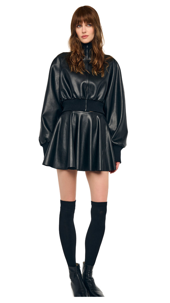 FLARED MINI SKIRT – Black – Norma Kamali