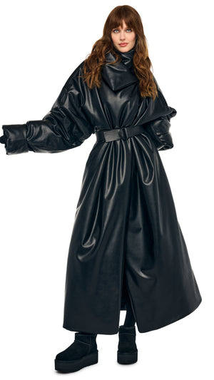 HIGH COLLAR OVERSIZED BOYFRIEND SLEEPING BAG COAT #6 Thumbnail