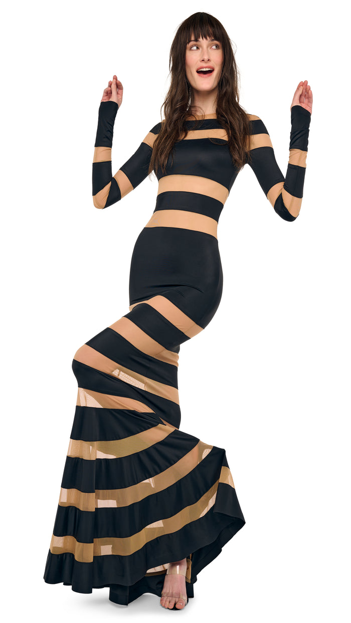 SPLICED FISHTAIL GOWN #8