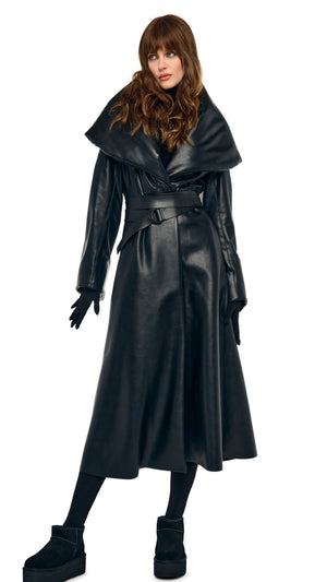 SHAWL COLLAR PEPLUM COAT #1 Thumbnail