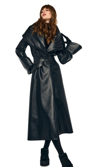 SHAWL COLLAR PEPLUM COAT #4 Thumbnail