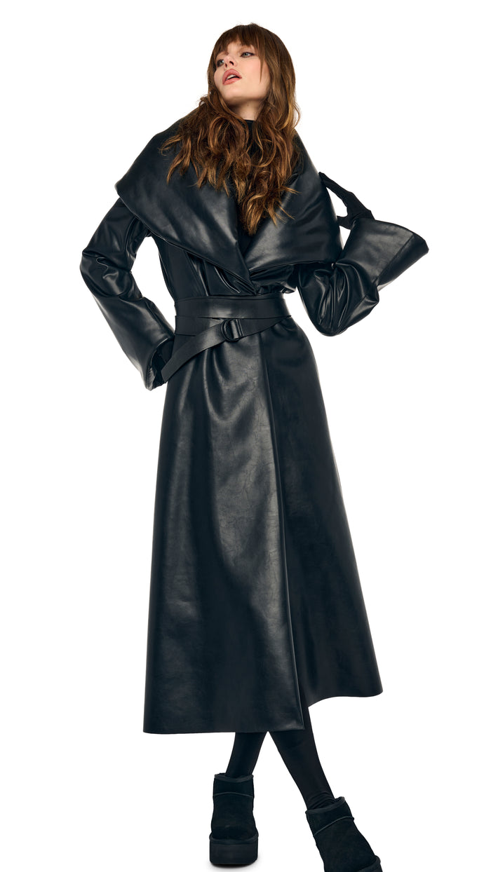 SHAWL COLLAR PEPLUM COAT #4