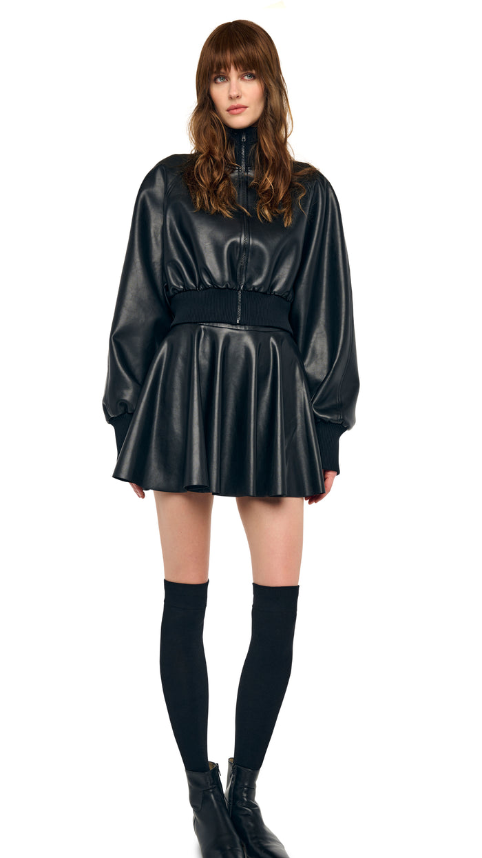 CROPPED OVERSIZED TURTLE BOMBER JACKET #4