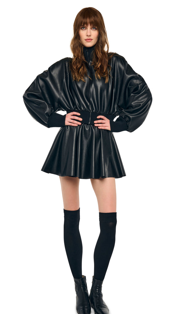 FLARED MINI SKIRT – Black – Norma Kamali