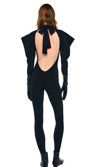 WING SLEEVE OPEN BACK BOW NECK CATSUIT #4 Thumbnail