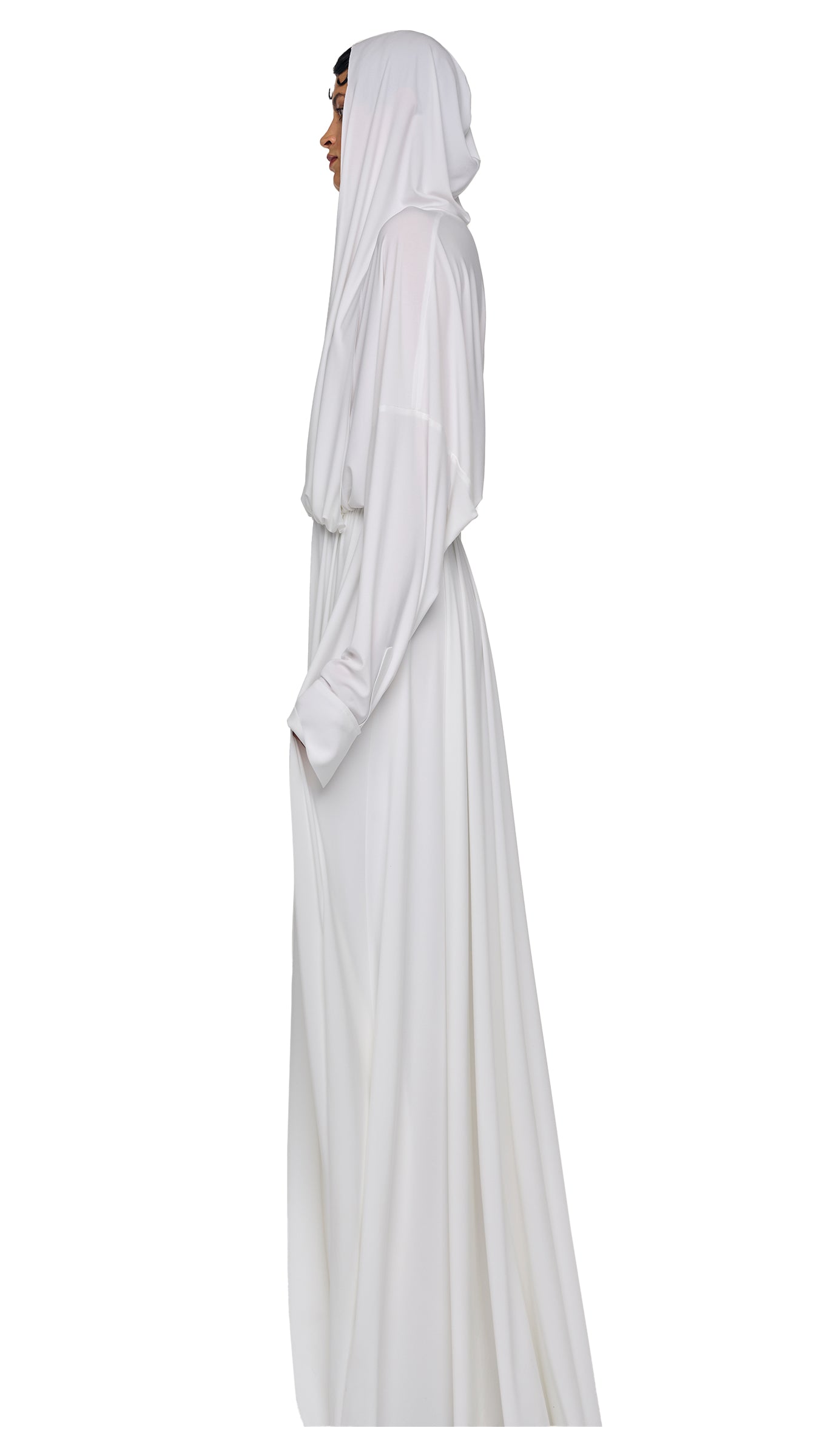 Hooded Super OS BF NK Shirt Flared Gown Hooded Super OS BF NK Shirt Flared Gown
