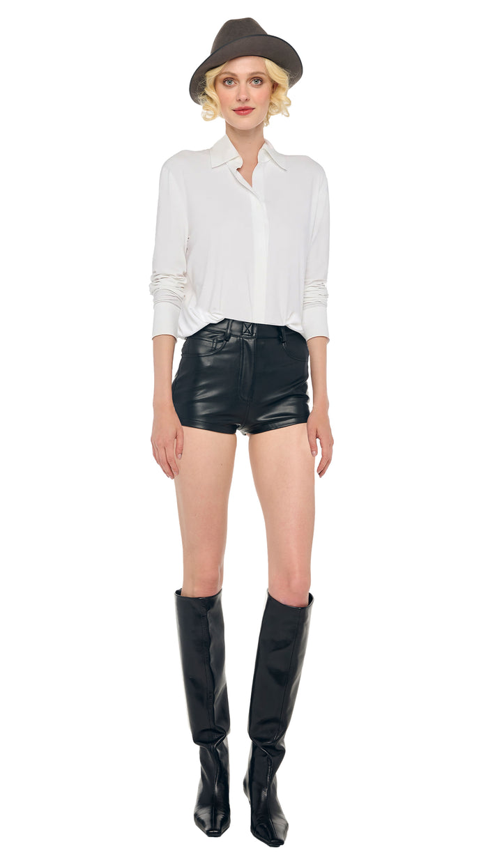NK SHIRT BODYSUIT W/ COLLAR STAND #1