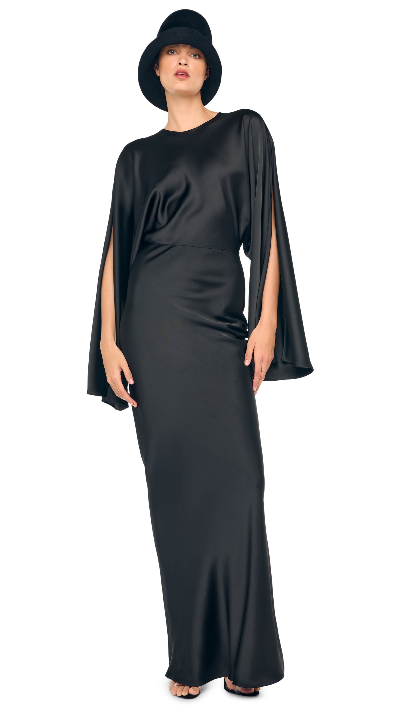 Norma Kamali Reverse Obie Gown Long Sleeve - Black / Size XXS Norma Kamali Reverse Obie Gown Long Sleeve - Black / Size XXS