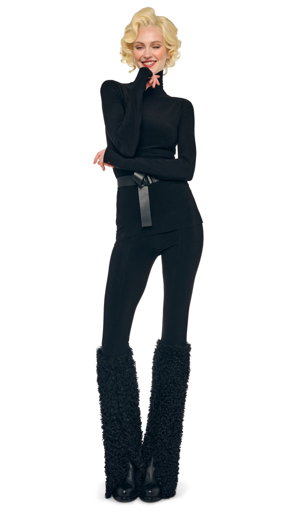 CURLY SPAT LEGGING – Black – Norma Kamali