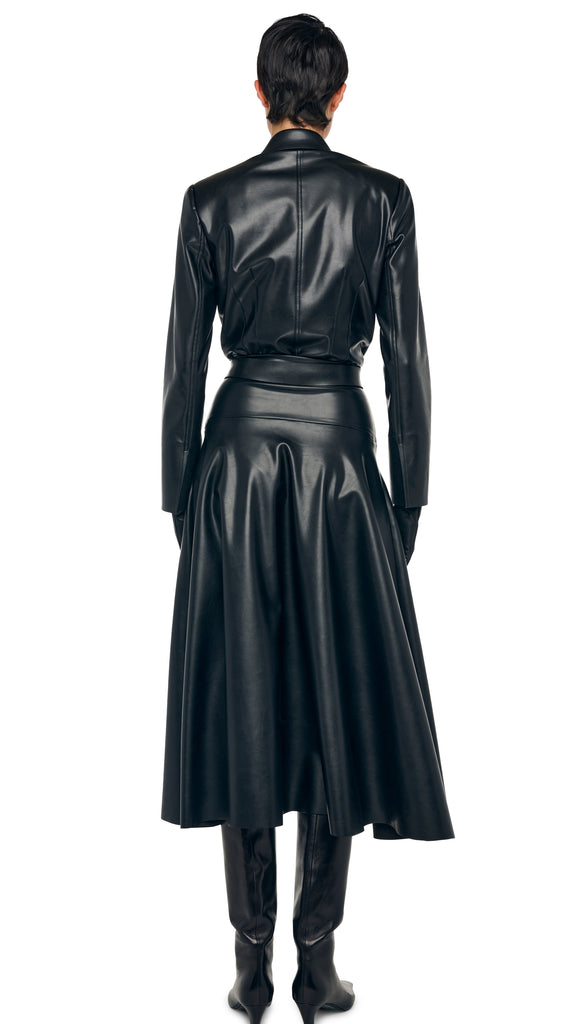 FLARED SKIRT TO MIDCALF – Black – Norma Kamali