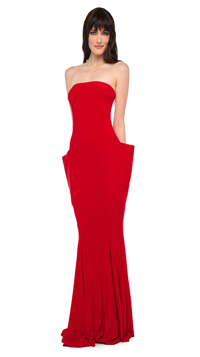 STRAPLESS WING FISHTAIL GOWN #1