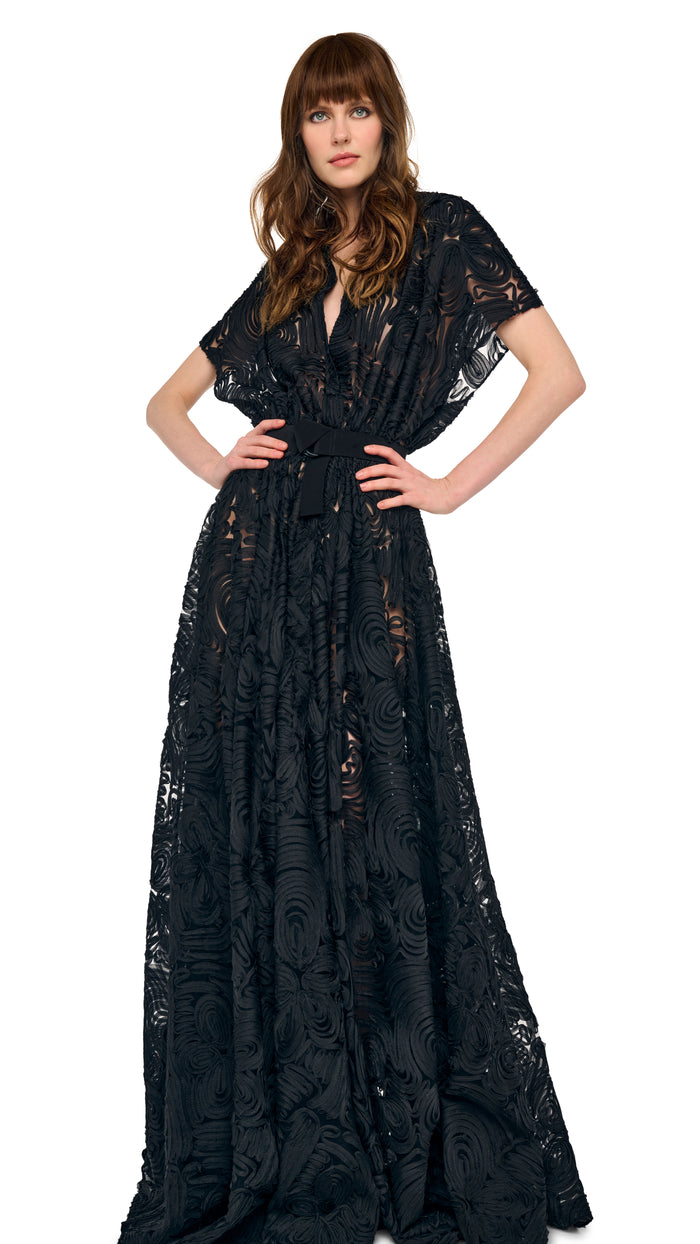 OVERSIZED NK SLEEVELESS FLARED GOWN #5