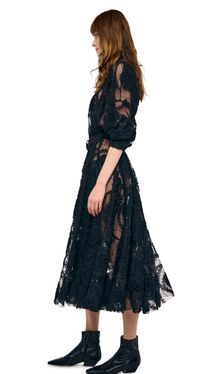 OVERSIZED NK SHIRT FLARED DRESS #2