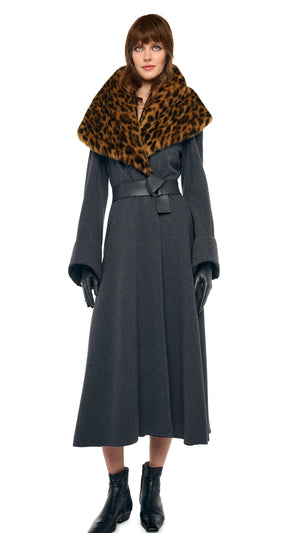 SHAWL COLLAR PEPLUM COAT #2 Thumbnail