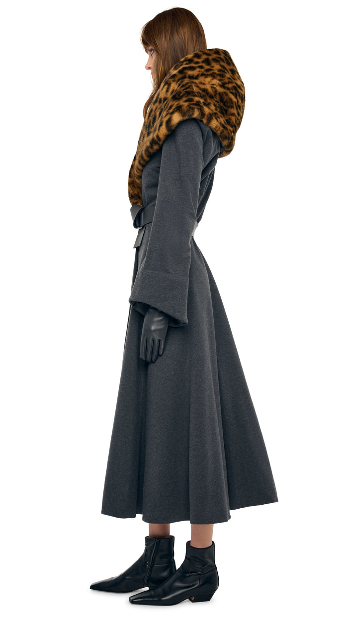 SHAWL COLLAR PEPLUM COAT #3