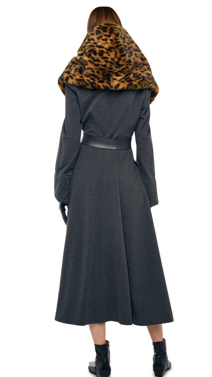 SHAWL COLLAR PEPLUM COAT #4