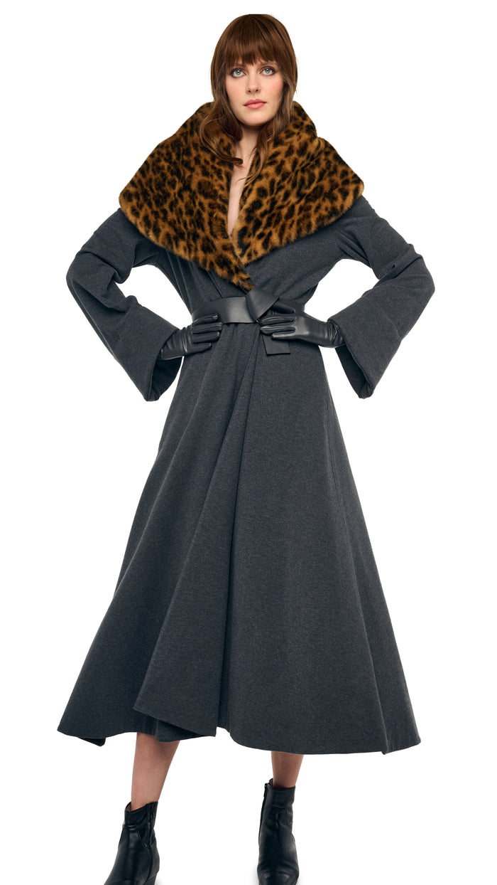 SHAWL COLLAR PEPLUM COAT #5