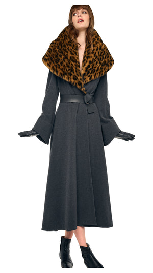 SHAWL COLLAR PEPLUM COAT #1 Thumbnail