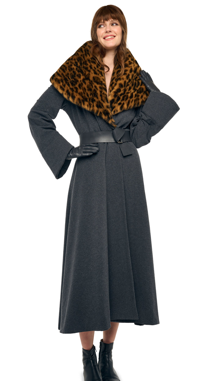 SHAWL COLLAR PEPLUM COAT #6