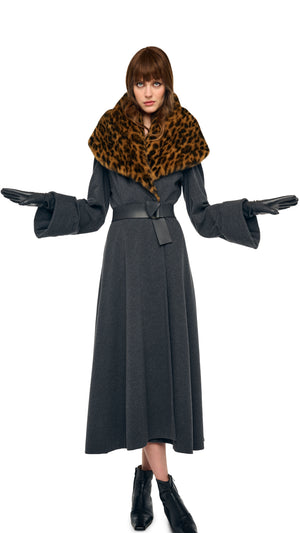 SHAWL COLLAR PEPLUM COAT #9 Thumbnail