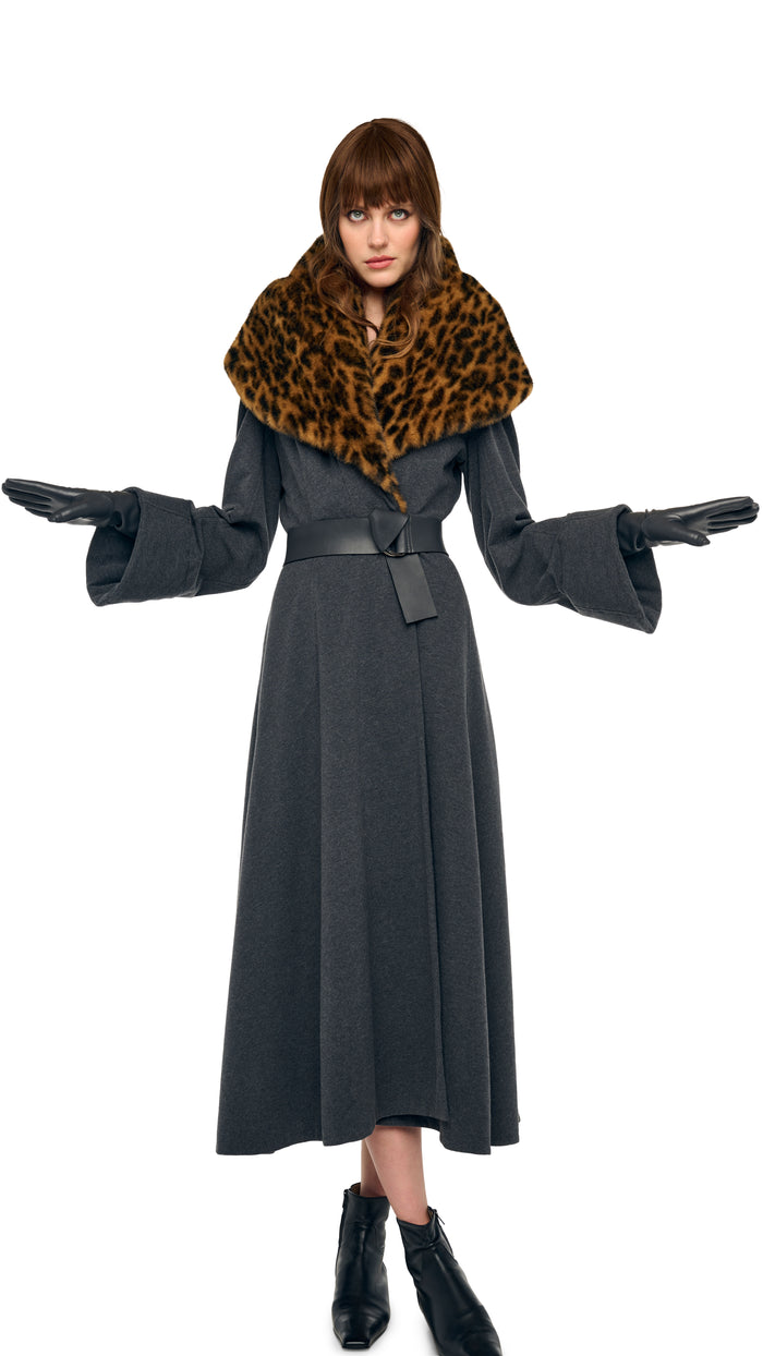 SHAWL COLLAR PEPLUM COAT #9