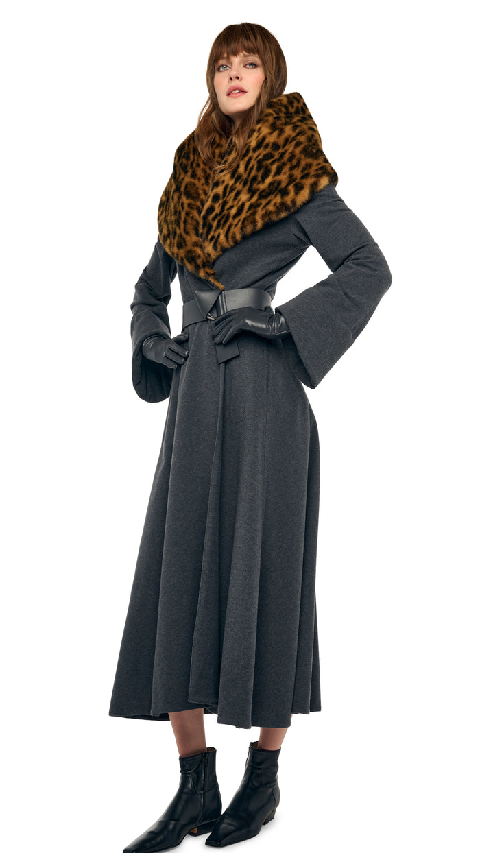 SHAWL COLLAR PEPLUM COAT #7