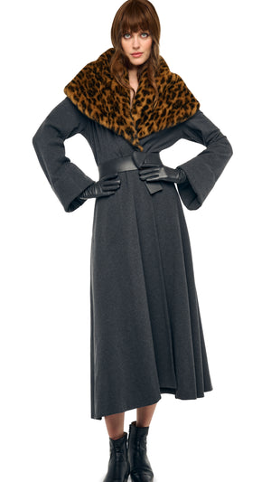 SHAWL COLLAR PEPLUM COAT #8 Thumbnail