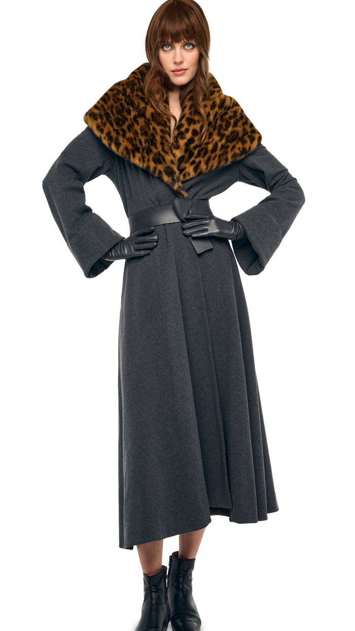 SHAWL COLLAR PEPLUM COAT #8
