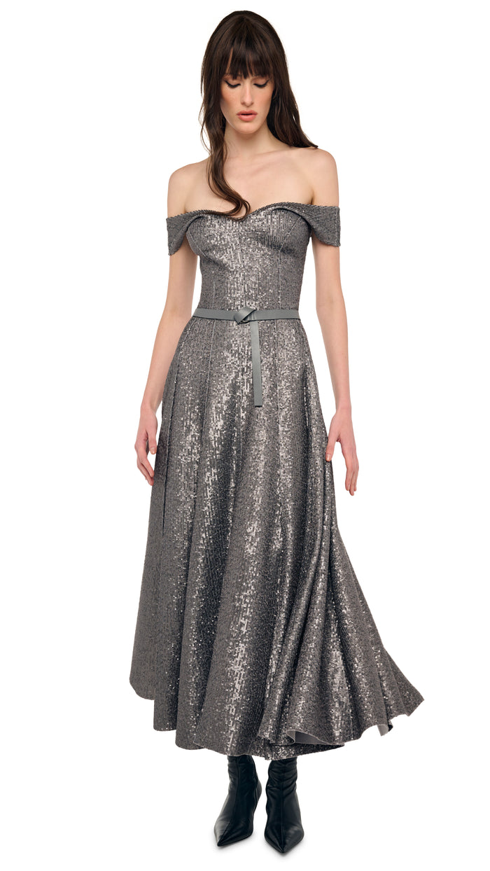 DOUBLE DROP SHOULDER GRACE DRESS TO MIDCALF #7