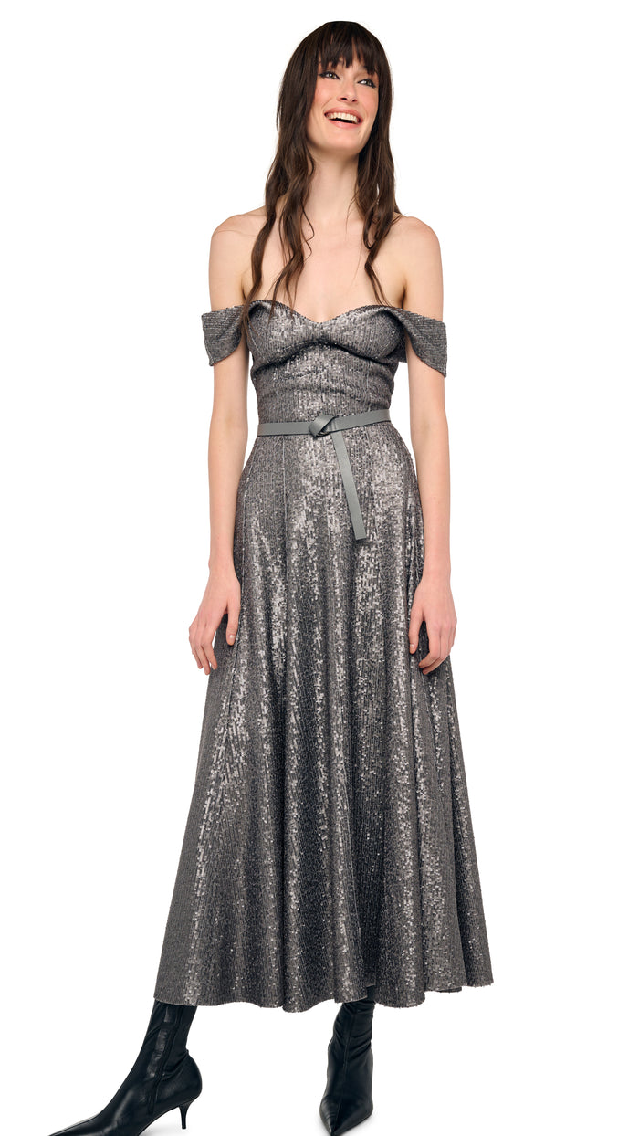 DOUBLE DROP SHOULDER GRACE DRESS TO MIDCALF #5