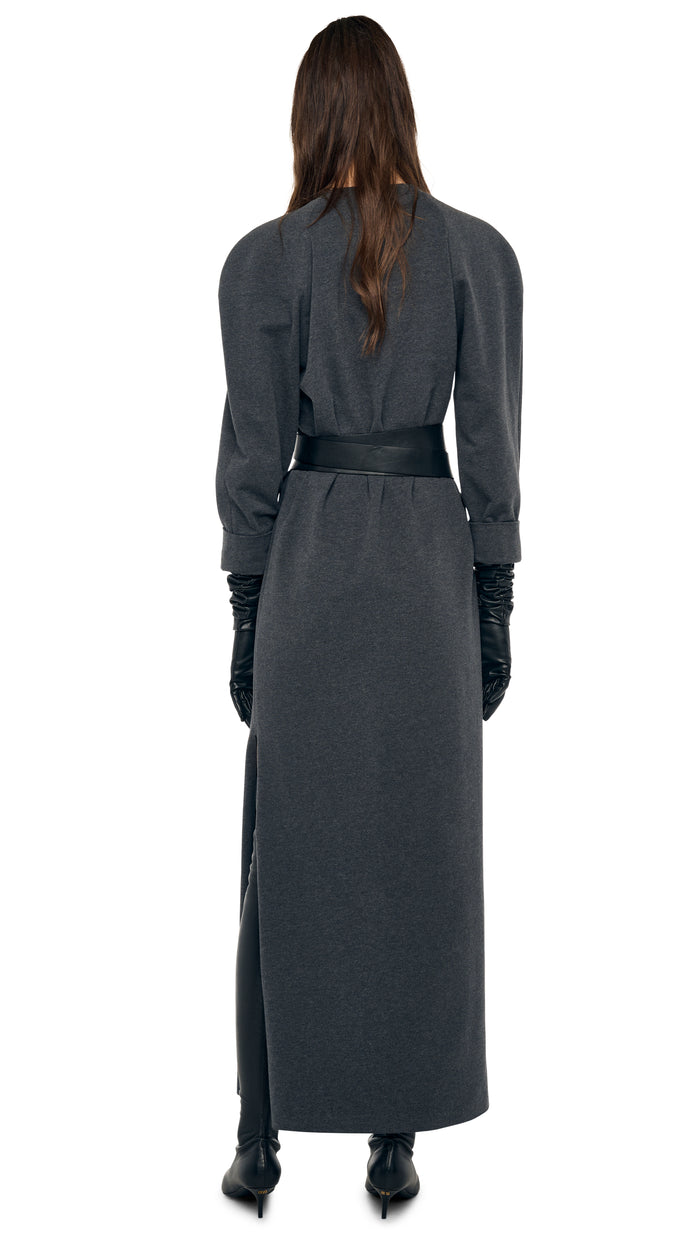 BOMBER 1980S LONG DRESS W/ SIDE SLIT #4