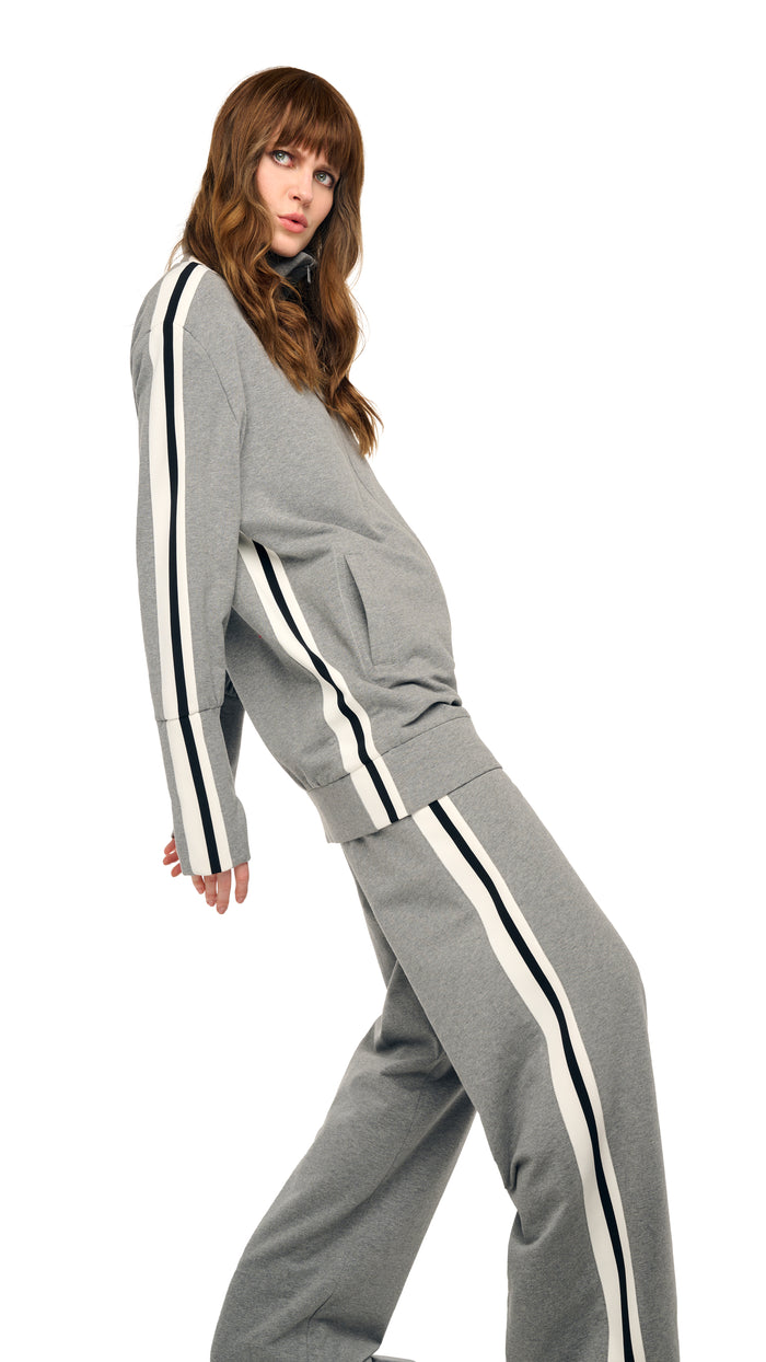SIDE STRIPE FLAT FRONT WIDE PANT #9