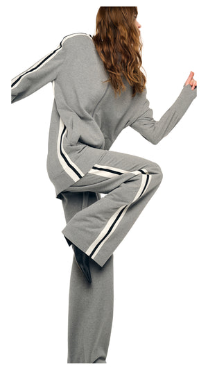 SIDE STRIPE FLAT FRONT WIDE PANT #1 Thumbnail