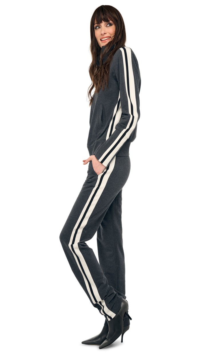 SIDE STRIPE FLAT FRONT PANT #1