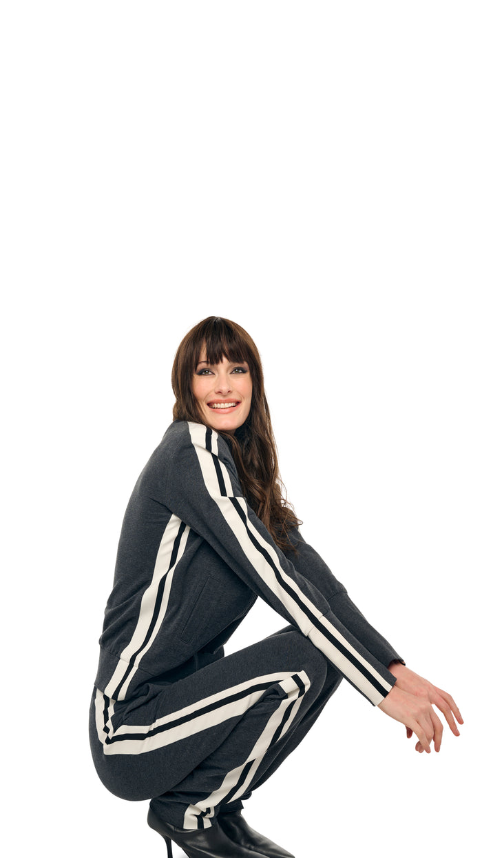 SIDE STRIPE FLAT FRONT PANT #11