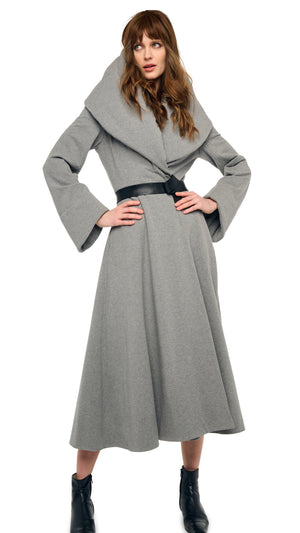 SHAWL COLLAR PEPLUM COAT #4 Thumbnail