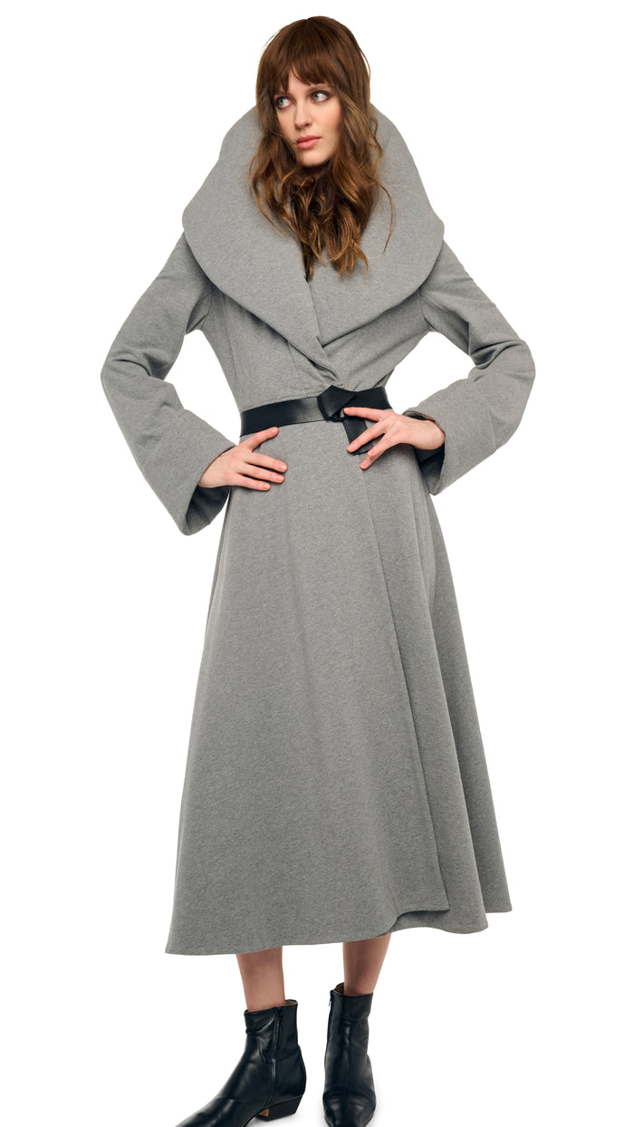 SHAWL COLLAR PEPLUM COAT #5