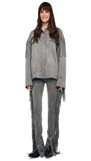 FRINGE OVERSIZED JEAN JACKET #6 Thumbnail