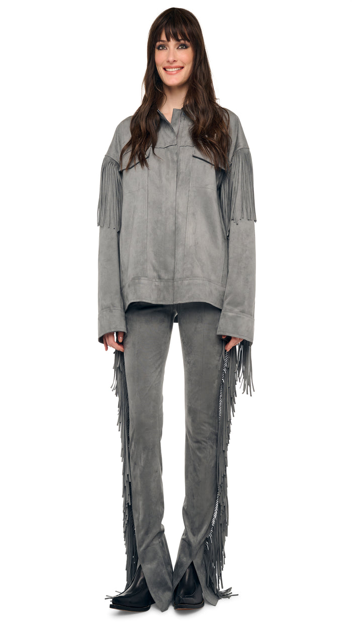 FRINGE OVERSIZED JEAN JACKET #6