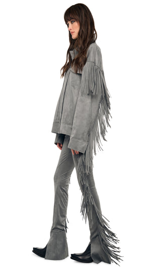 FRINGE OVERSIZED JEAN JACKET #5 Thumbnail