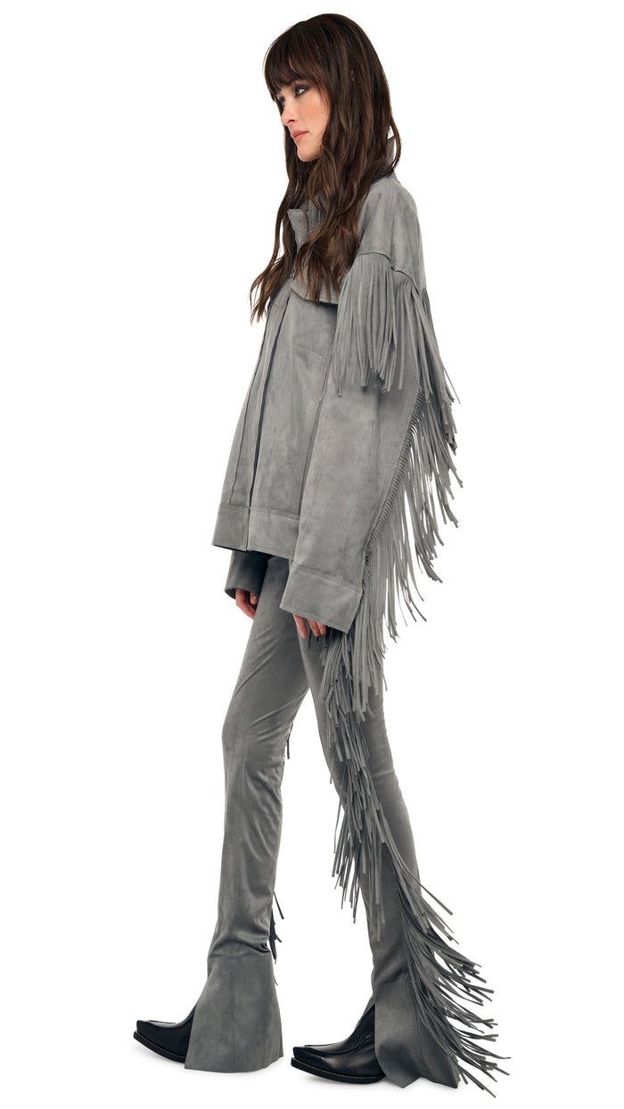 FRINGE OVERSIZED JEAN JACKET #5