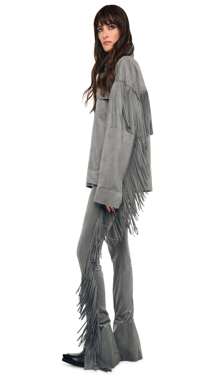 FRINGE OVERSIZED JEAN JACKET #3