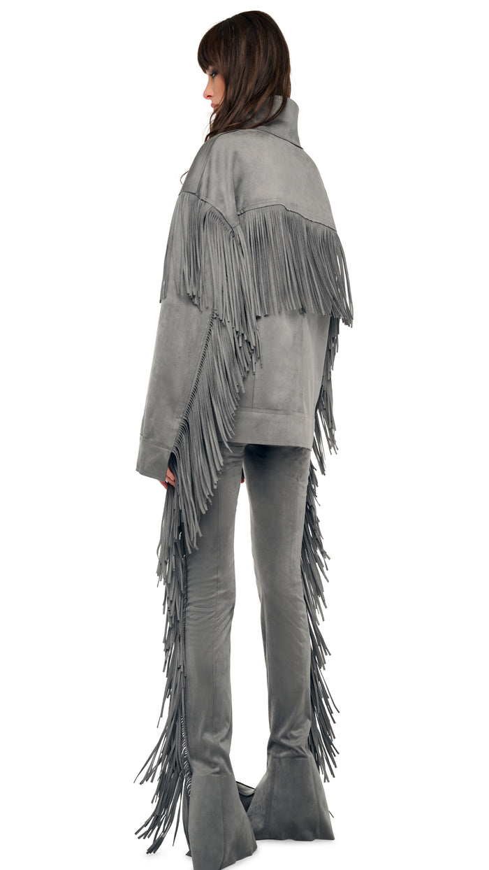 FRINGE OVERSIZED JEAN JACKET #7