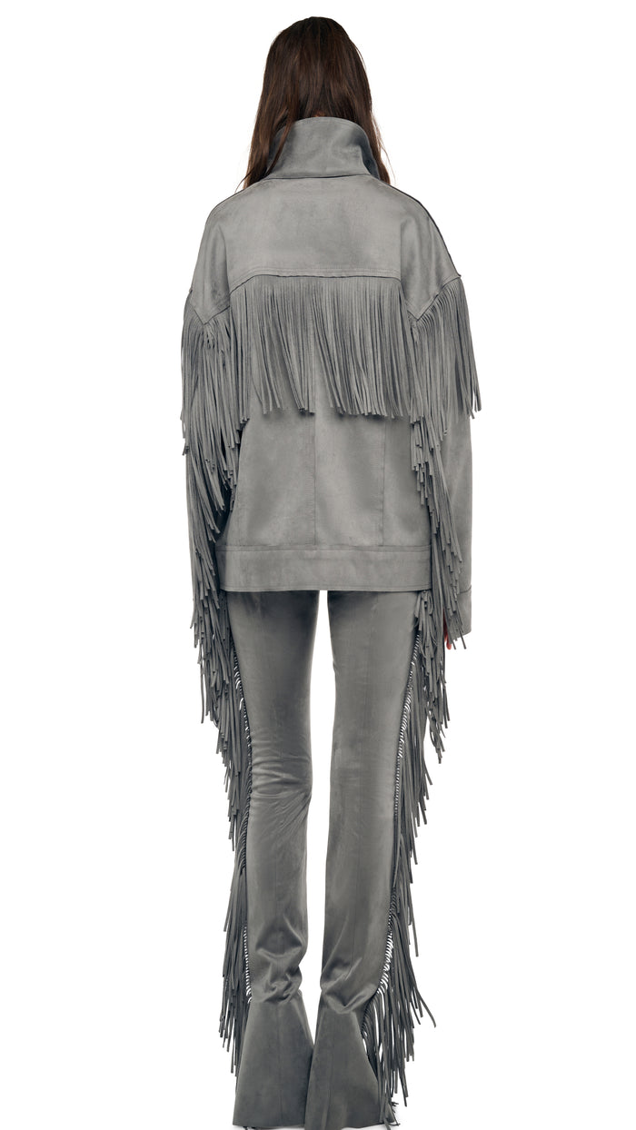 FRINGE OVERSIZED JEAN JACKET #4