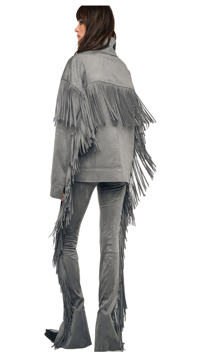 FRINGE OVERSIZED JEAN JACKET #1