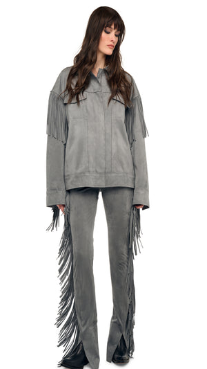 FRINGE OVERSIZED JEAN JACKET #2 Thumbnail