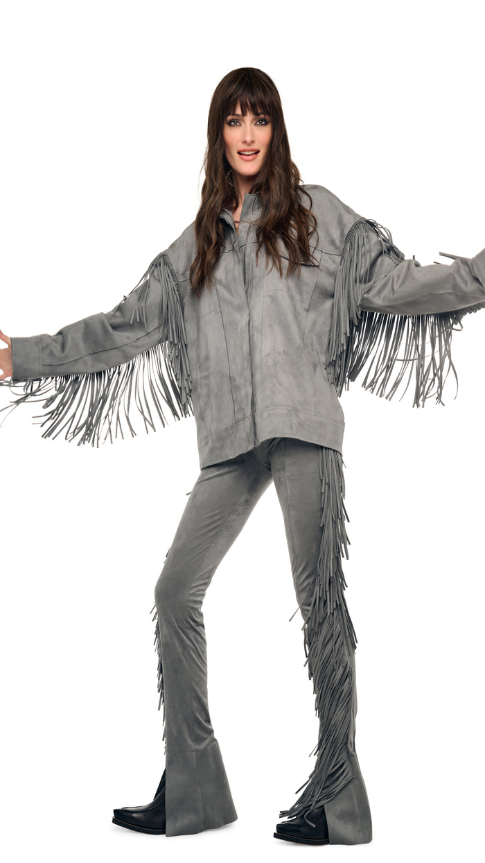 FRINGE OVERSIZED JEAN JACKET #9