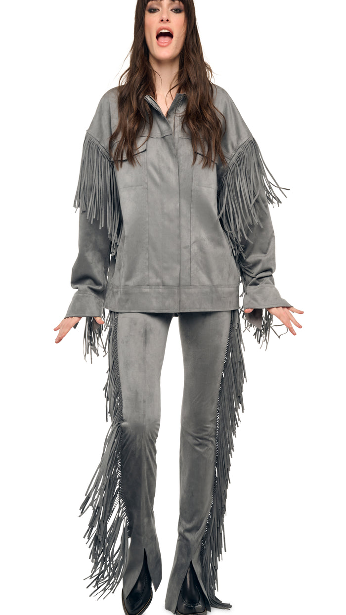 FRINGE OVERSIZED JEAN JACKET #12