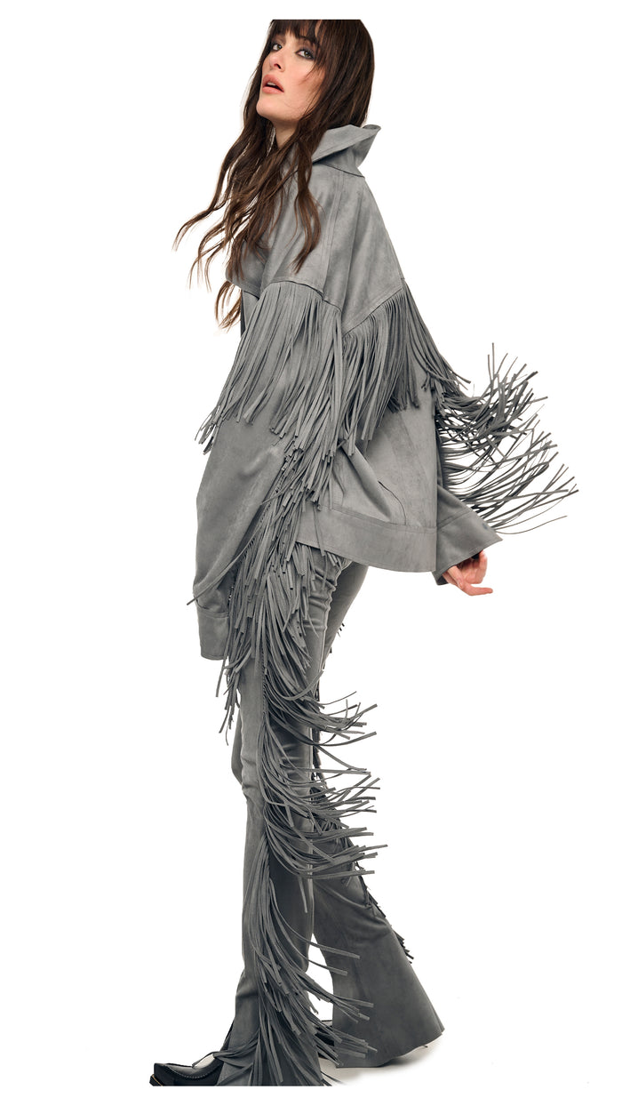 FRINGE OVERSIZED JEAN JACKET #11
