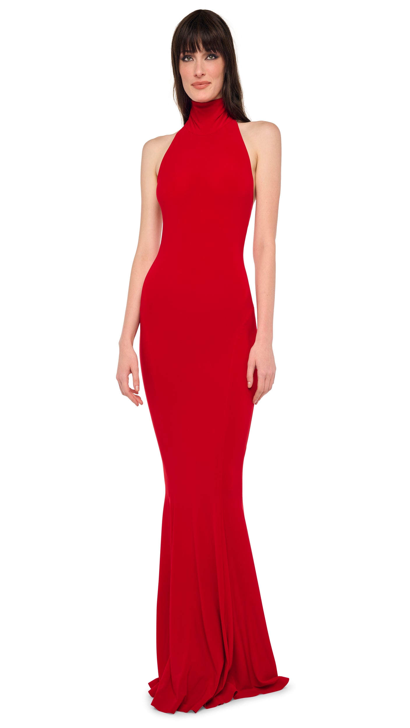 norma kamali mermaid dress Norma Kamali Low Back Slip Mermaid Fishtail Gown in Black